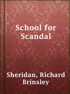 cover image of School for Scandal